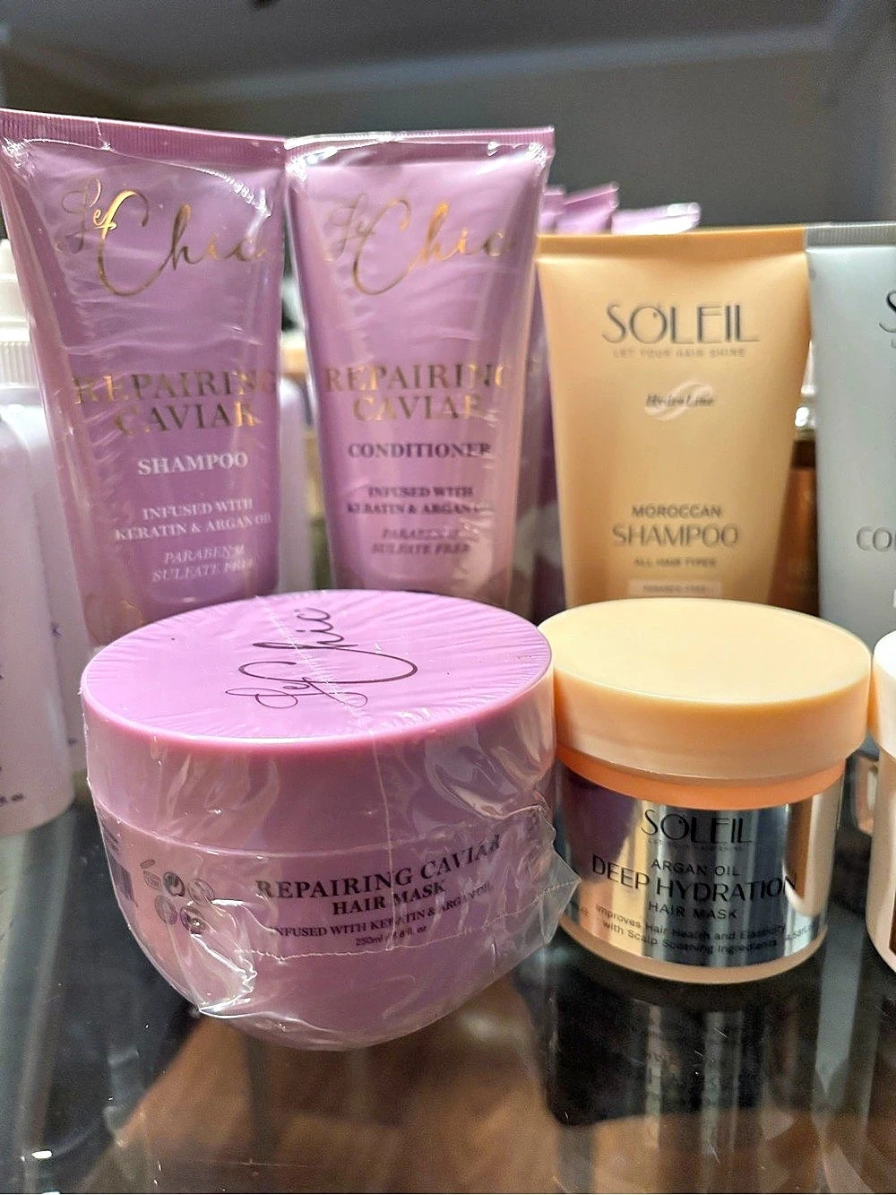 4-Piece La Chic/Soleil Argan Oil Deep Hydration Hair Mask Hair Care Bundle NWT - Picture 3 of 10